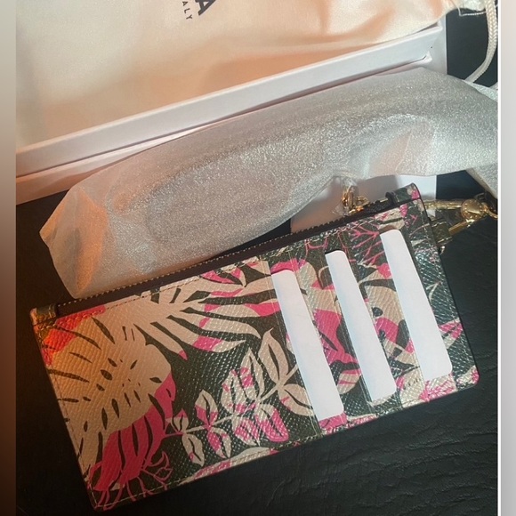 Furla card wallet wristlet in palm foliage - Picture 5 of 10